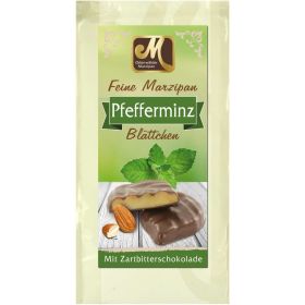 Marzipan Pfefferminz-Blättchen