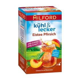 Schwarzer Tee kühl & lecker, Eistee Pfirsich