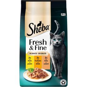 Katzen-Nassfutter Fresh & Fine, Huhn/Lachs/Sauce