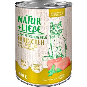 Link zu  Katzen-Nassfutter Samtpfötchens Menü, Leinöl/Katzenminze