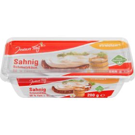 Schmelzkäse, Sahne