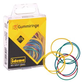 Gummiringe, 80 Stück, farbig, 40mm