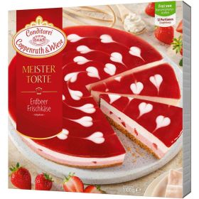 Meistertorte, Erdbeer-Frischkäse, tiefgekühlt