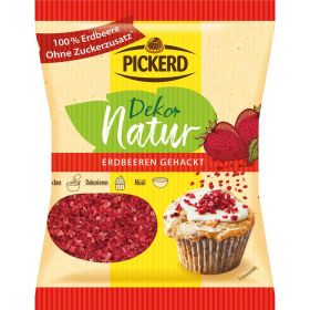 Kuchen Deko Natur Erdbeeren gehackt