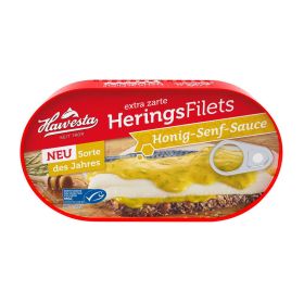 Heringsfilets in Honig-Senf-Sauce