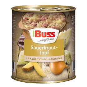 Sauerkrauttopf, mit Kasselerschulter und Kartoffeln