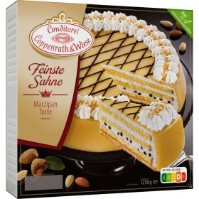 Feinste Sahne Torte Marzipan, tiefgekühlt