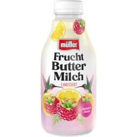 Fruchtbuttermilch Himbeere Zitrone