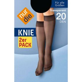 Kniestrümpfe 20 den, schwarz, onesize