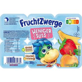 Fruchtquark weniger süß, Erdbeere/Aprikose/Banane