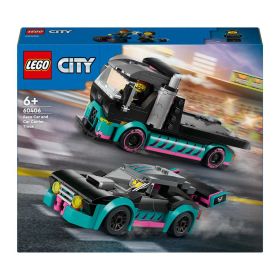 LEGO City 60406 Autotransporter mit Rennwagen, Set mit 2 Spielzeug-Autos