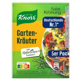 Salat Krönung, Gartenkräuter