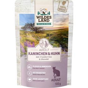 Katzen-Nassfutter Adult, Kaninchen & Huhn