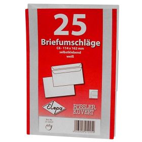 Briefhüllen DIN C6 selbstklebend Offset weiß