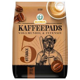 Kaffeepads Stärke 5, vollmundig und intensiv