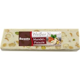 Weißer Nougat mit Pistazien & Mandeln