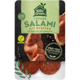 Vegane Salami mit Pfeffer