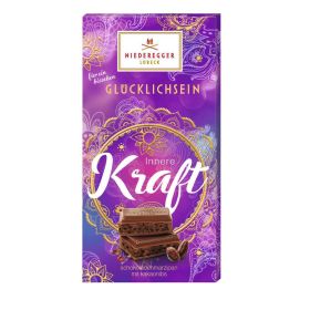 Tafelschokolade, Glücklichsein, Schokomarzipan/Kakaonips