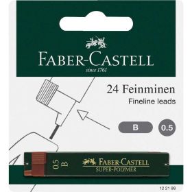 Bleistift Feinminen, B, 0,5 mm, 2x12 Stück