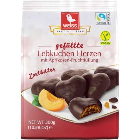 Lebkuchen-Herzen gefüllt, zartbitter