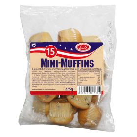 Mini Muffins, Vanille mit Schokostückchen