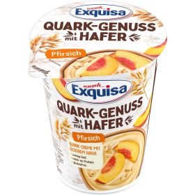 Quark-Genuss mit Hafer, Pfirsich