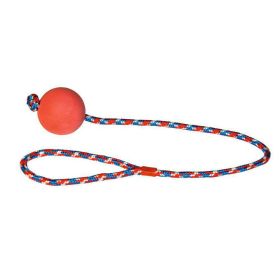 Hundespielzeug Moosgummiball am Seil, 60cm