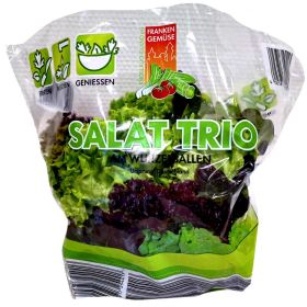 Salate mit Wurzelballen: „Buttersalat/Kopfsalat“ oder „Salat-Trio-Mix“ im Beutel, je Stück