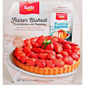 Biskuit Tortenboden mit Pudding