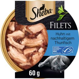 Katzen-Nassfutter, Filets Huhn + Thunfisch