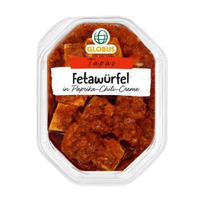 Fetawürfel Paprika-Chili-Creme, Aufstrich