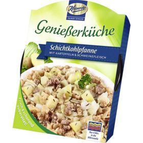 Schichtkohlpfanne Genießerküche  mit Kartoffeln & Schweinefleisch