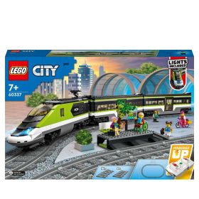 LEGO City 60337 Personen-Schnellzug, Spielzeug-Eisenbahn, Set mit Schienen