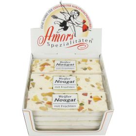 Weißer Nougat mit Früchten