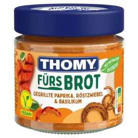 Brotaufstrich, Gegrillte Paprika/Röstzwiebeln/Basilikum