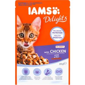 Katzen-Nassfutter Kitten, Delights Kitten, Huhn in Sauce