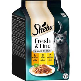 Katzen-Nassfutter Fresh & Fine, Truthahn/Huhn/Gelee
