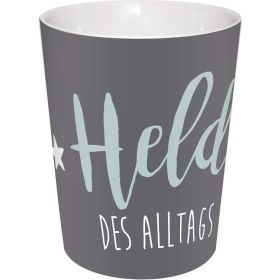 Kaffeebecher Held des Alltags grau
