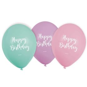 Latexballons Happy Birthday Pastel